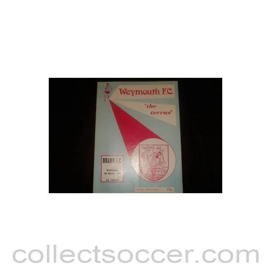1979 - Weymouth v Brann official programme 28/03/1979, Semi - Professional International - Collect Soccer