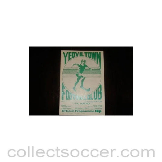 1977 - Yeovil Town v Malmo, Sweden official programme 16/03/1977, Semi - Professional International - Collect Soccer