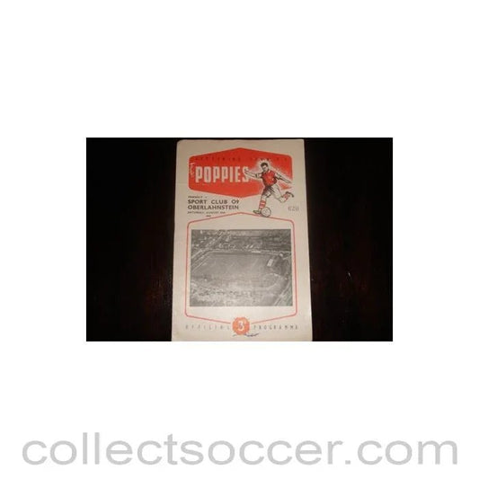 1960 - Kettering Town v Oberlahnstein official programme 20/08/1960, Semi - Professional International - Collect Soccer