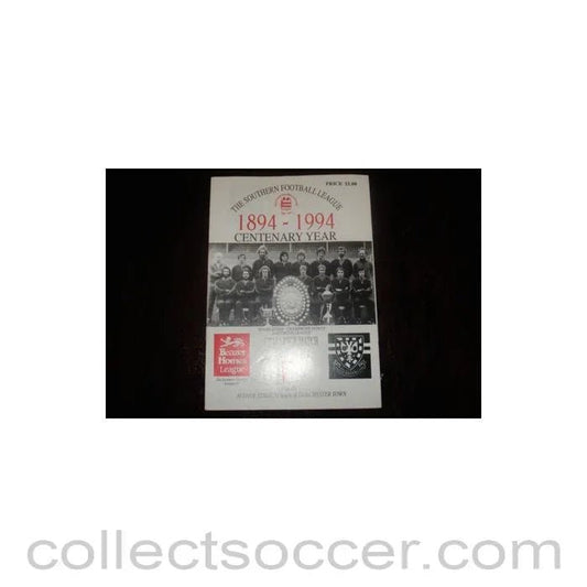 1988 - The Beazer Homes League - The Southern Football League XI v F.A. Cup Winners 1988 official programme 03/05/1994 - Collect Soccer