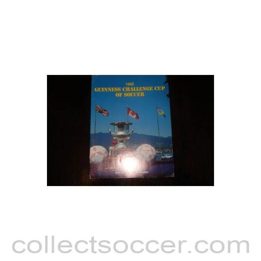 1992 Guinness Challenge Cup of Soccer official programme - Collect Soccer