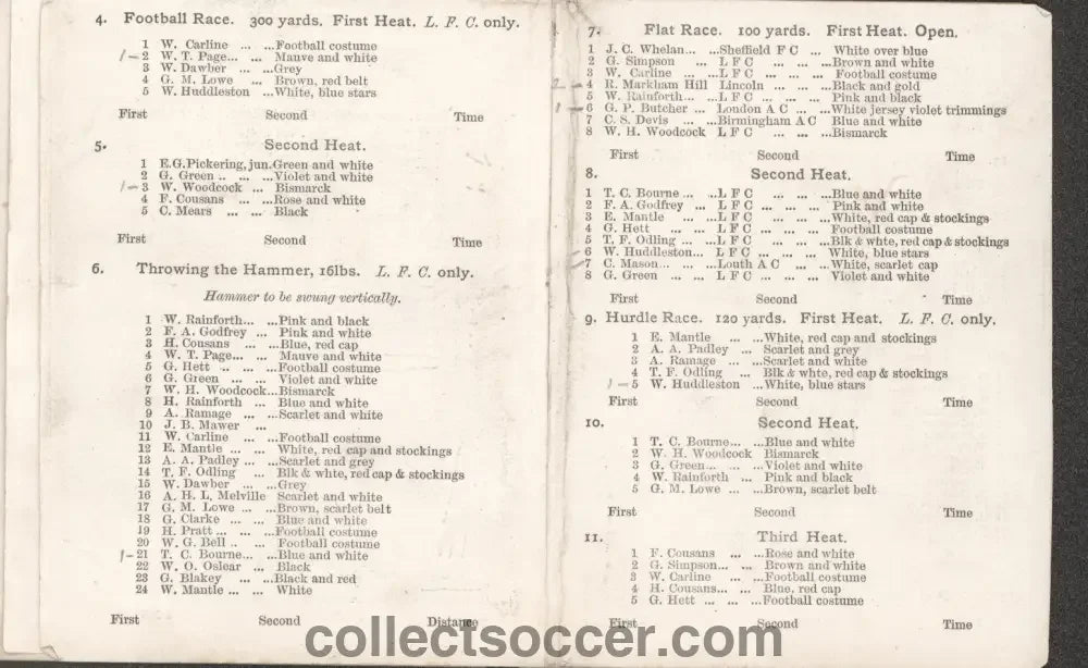 1869 Lincoln Football Club - The Earliest Known Programme Issued by a Football Club? - Collect Soccer