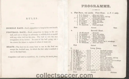1869 Lincoln Football Club - The Earliest Known Programme Issued by a Football Club? - Collect Soccer