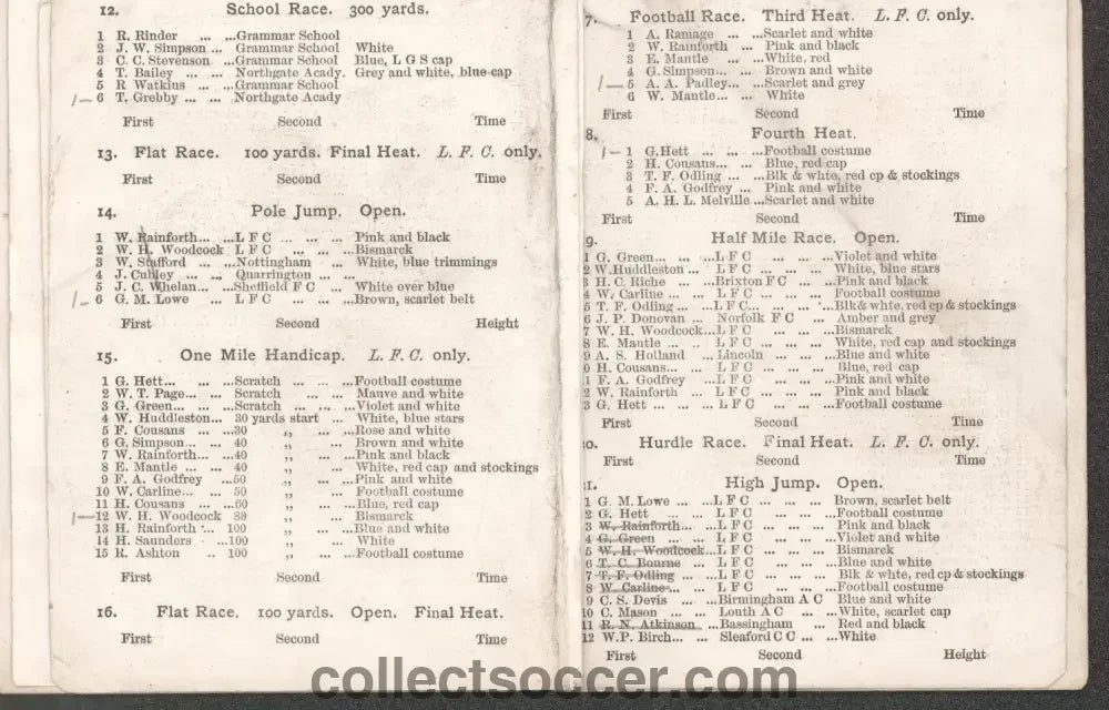 1869 Lincoln Football Club - The Earliest Known Programme Issued by a Football Club? - Collect Soccer