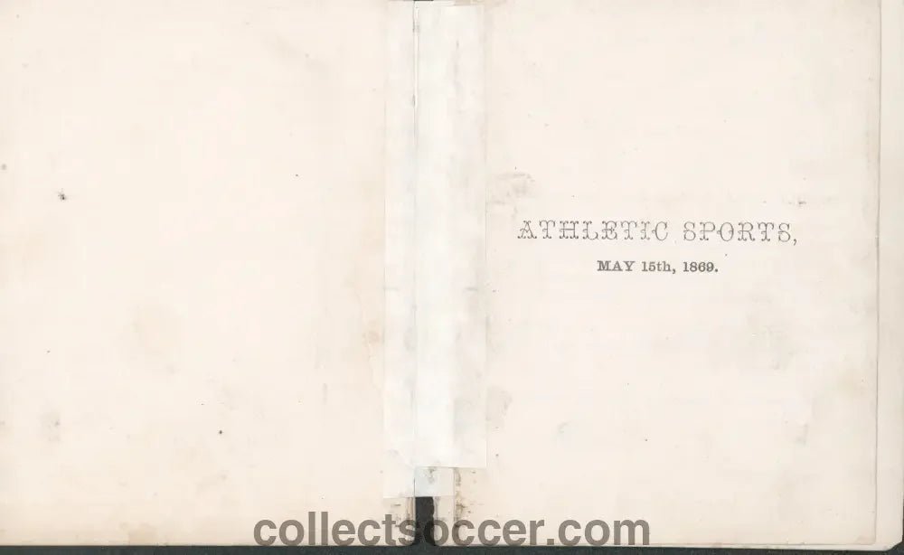 1869 Lincoln Football Club - The Earliest Known Programme Issued by a Football Club? - Collect Soccer