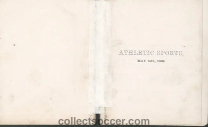 1869 Lincoln Football Club - The Earliest Known Programme Issued by a Football Club? - Collect Soccer