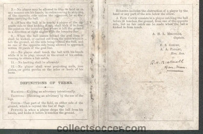 1869 Very Rare Museum Piece - Lincoln Football Club - Manager's copy of the Club Rules - Collect Soccer