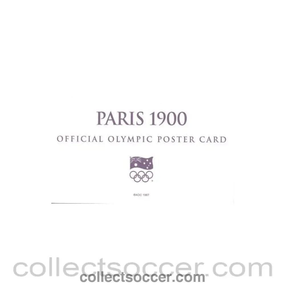 1900 - Paris 1900 Official Olympic Poster Card - Collect Soccer