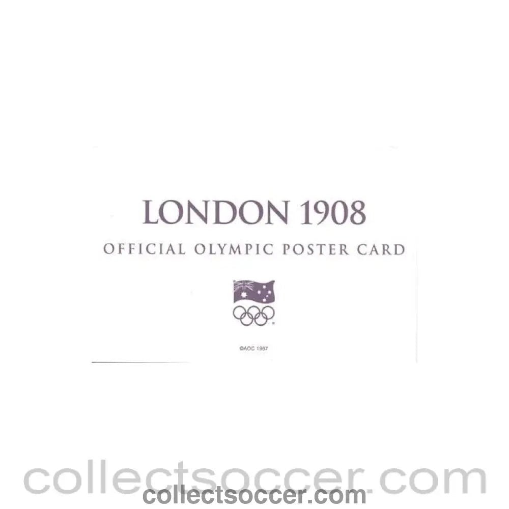 1908 - London 1908 Official Olympic Poster Card - Collect Soccer