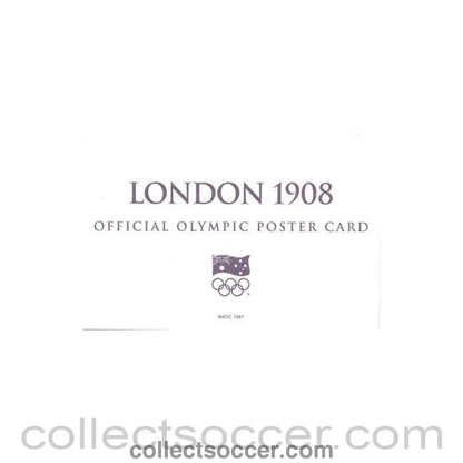 1908 - London 1908 Official Olympic Poster Card - Collect Soccer