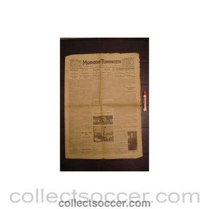 1912 - Morgon-Tidningen - Swedish newspaper of 26/06/1912, covering the 1912 Olympics in Stockholm - Collect Soccer