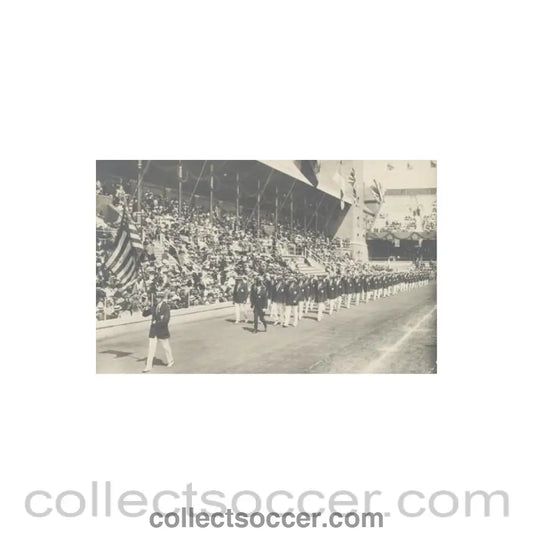 1912 Olympic Games in Stokholm postcard featuring the USA at the opening ceremony