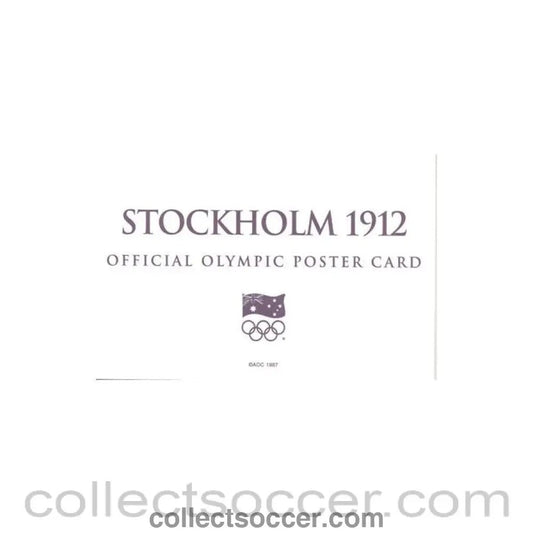 1912 - Stockholm 1912 Official Olympic Poster Card - Collect Soccer