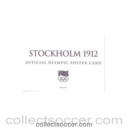 1912 - Stockholm 1912 Official Olympic Poster Card - Collect Soccer