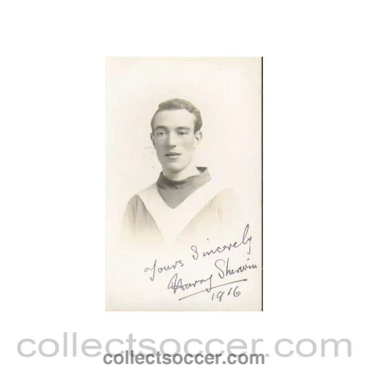 1916 Leeds City very rare autographed Postcard H Sherwin