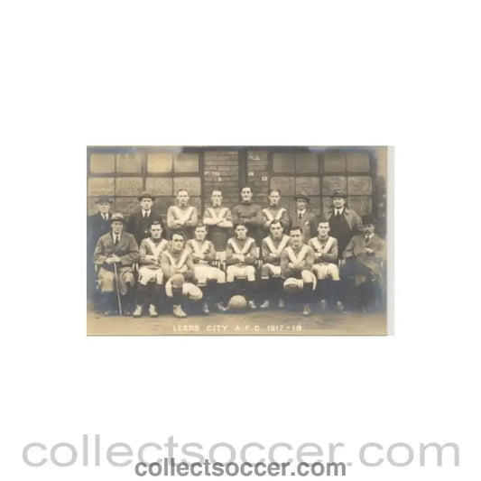 1917 - Leeds City (now Leeds United) team photograph postcard of season 1917-1918