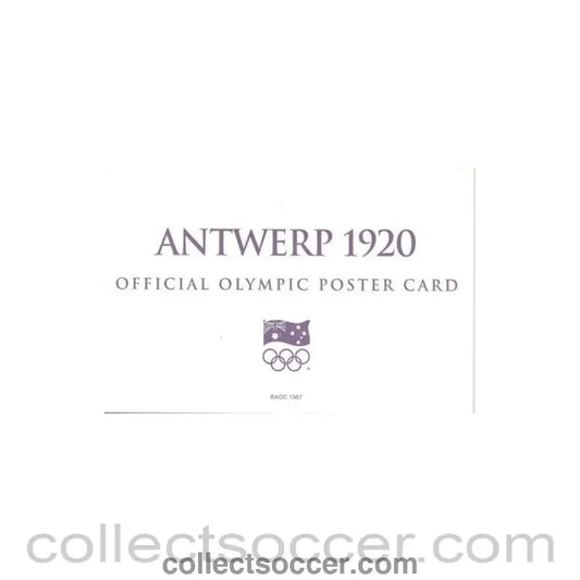 1920 - Antwerp 1920 Official Olympic Poster Card - Collect Soccer