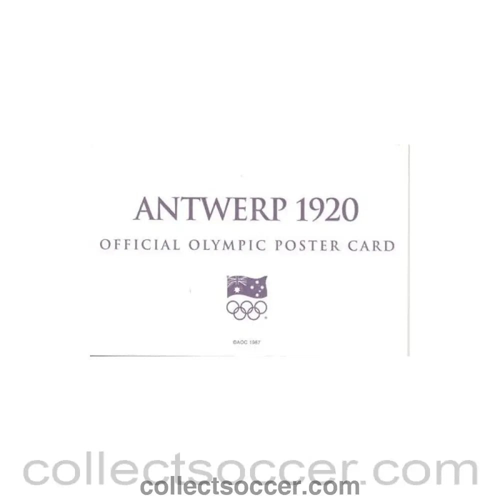 1920 - Antwerp 1920 Official Olympic Poster Card - Collect Soccer