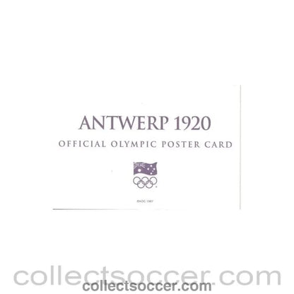 1920 - Antwerp 1920 Official Olympic Poster Card - Collect Soccer