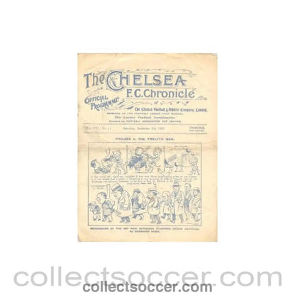 1920 - Chelsea v Preston North End official programme 06/11/1920 - Collect Soccer