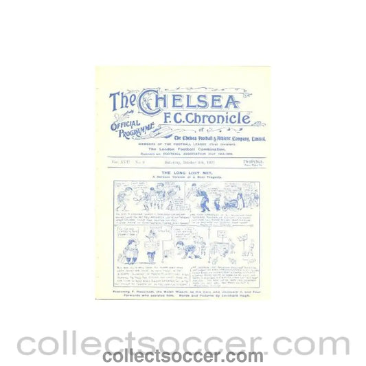 1921 - Chelsea v Newcastle United official programme 08/10/1921