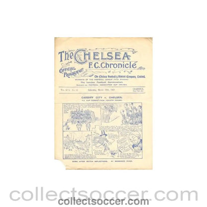 1921 - Chelsea v Sunderland official programme 12/03/1921