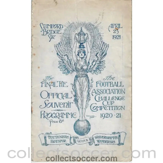 1921 FA Cup Final At Stamford Bridge Tottenham Hotspur v Wolverhampton Wanderers - Collect Soccer
