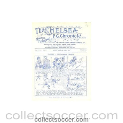 1922 - Chelsea v Nottingham Forest official programme 25/12/1922 - Collect Soccer