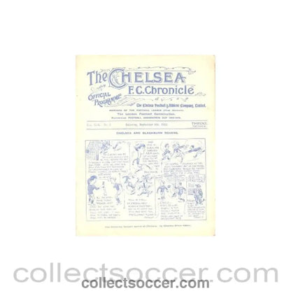 1923 - Chelsea v Aston Villa official programme 08/09/1923