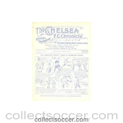 1923 - Chelsea v Cardiff City official programme 06/10/1923 - Collect Soccer