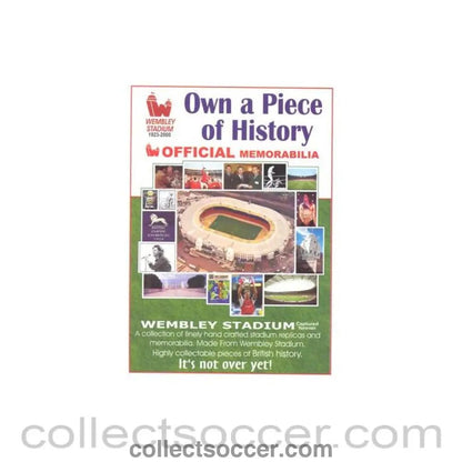 1923 - Wembley Stadium Memorabilia 1923-2000 brochure - Collect Soccer