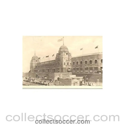 1924 - Entrance to Stadium British Empire Exhibition 1924 at Wembley postcard - Collect Soccer