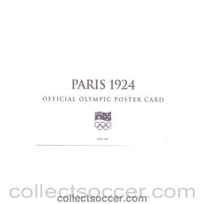 1924 - Paris 1924 Official Olympic Poster Card - Collect Soccer