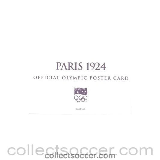 1924 - Paris 1924 Official Olympic Poster Card - Collect Soccer