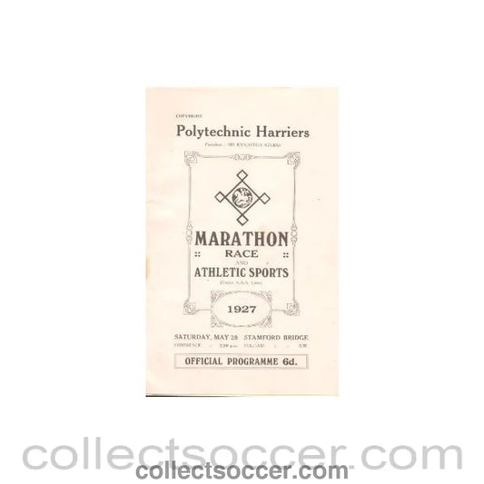 1927 - AtChelsea - Marathon Race and Athletic Sports at Stamford Bridge Grounds on 28/05/1927