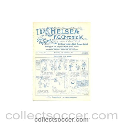 1927 - Chelsea v Notts County official programme 07/09/1927 - Collect Soccer