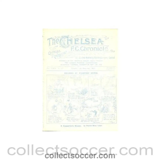1927 - Chelsea v Swansea Town official programme 05/11/1927