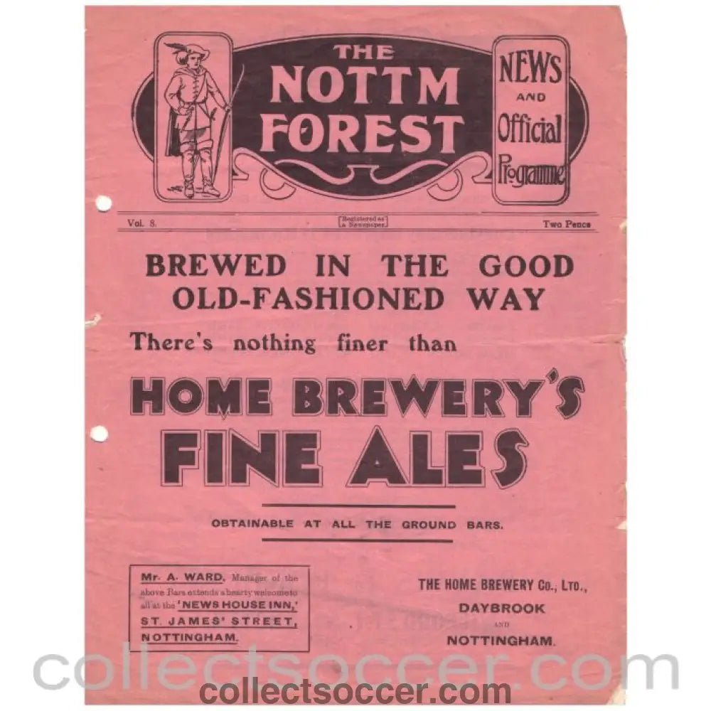 1927 Nottingham Forest v Blackpool Football Programme - Collect Soccer