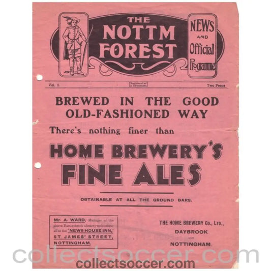 1927 Nottingham Forest v Blackpool Football Programme - Collect Soccer