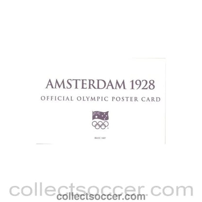 1928 - Amsterdam 1928 Official Olympic Poster Card - Collect Soccer