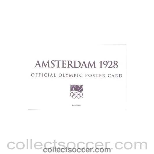 1928 - Amsterdam 1928 Official Olympic Poster Card - Collect Soccer