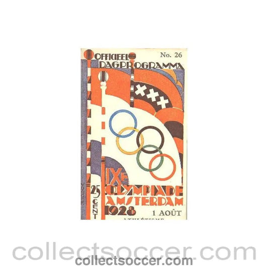 1928 IX. Olympic Games in Amsterdam official programme 01/08/1928 - Collect Soccer