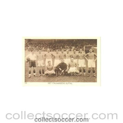 1928 IX. Olympic Games in Amsterdam postcard featuring the Italian football team