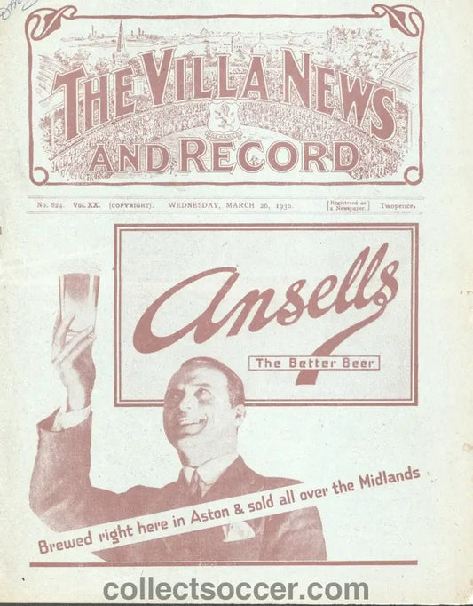 1930 Hull City v Arsenal FA Cup Semi - Final Replay Programme - Collect Soccer