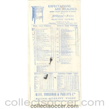 1931 - Wimbledon v Tufnell Park Official Programme 21/03/1931 - Collect Soccer