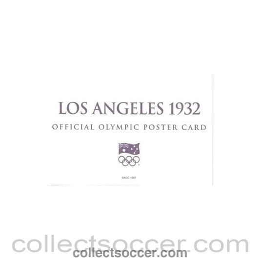 1932 - Los Angeles 1932 Official Olympic Poster Card - Collect Soccer