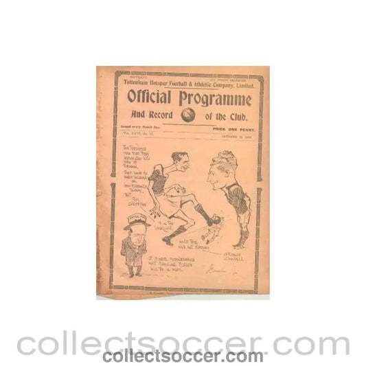 1933 - Tottenham Hotspur v Middlesbrough official programme 28/10/1933 - Collect Soccer
