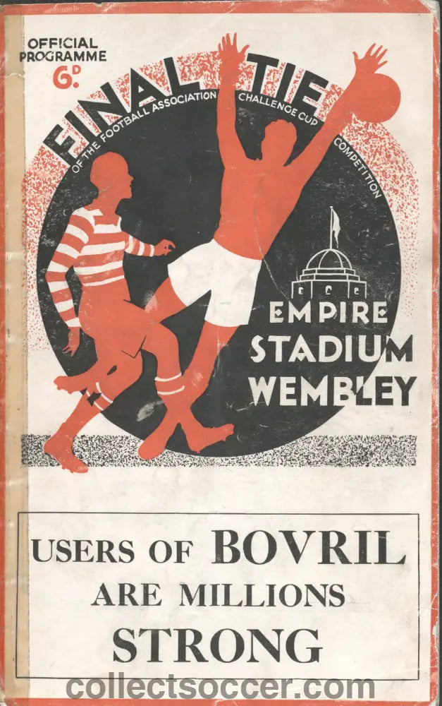 1934 FA Cup Final Programme Portsmouth v Manchester City