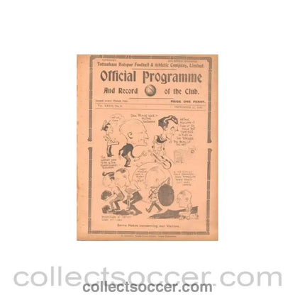 1934 - Tottenham Hotspur v Aston Villa official programme 22/09/1934 Football League - Collect Soccer