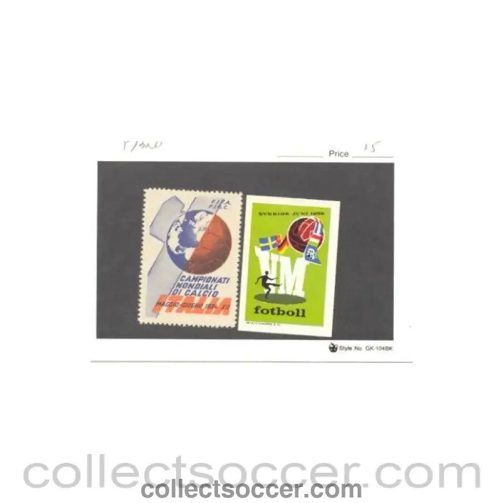 1934 - World Cup 1934 and 1958 stamps - Collect Soccer